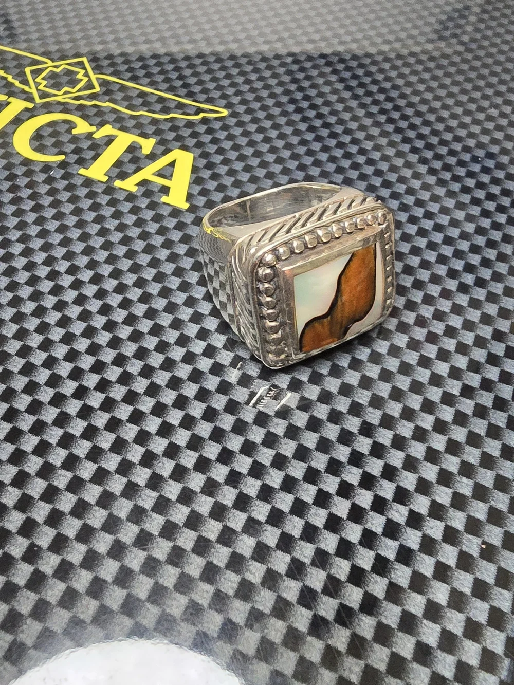 925 Sterling Silver HEAVY Ring Sz 7